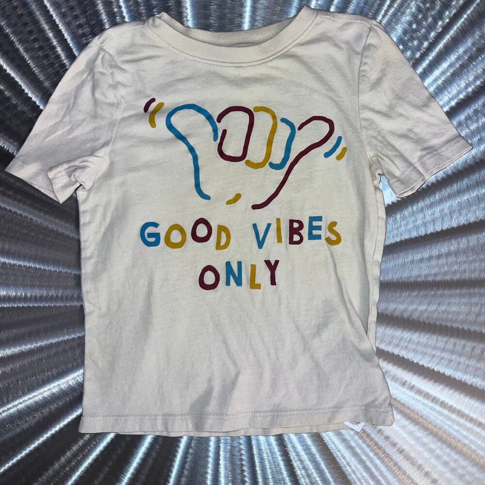 Good Vibes Only Old Navy Boys T-shirt - Size: 5T - Fits Like Small 5T